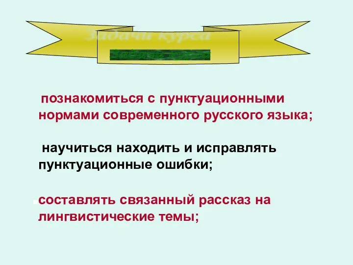 познакомиться с пунктуационными нормами современного русского языка; научиться находить и исправлять пунктуационные ошибки;
