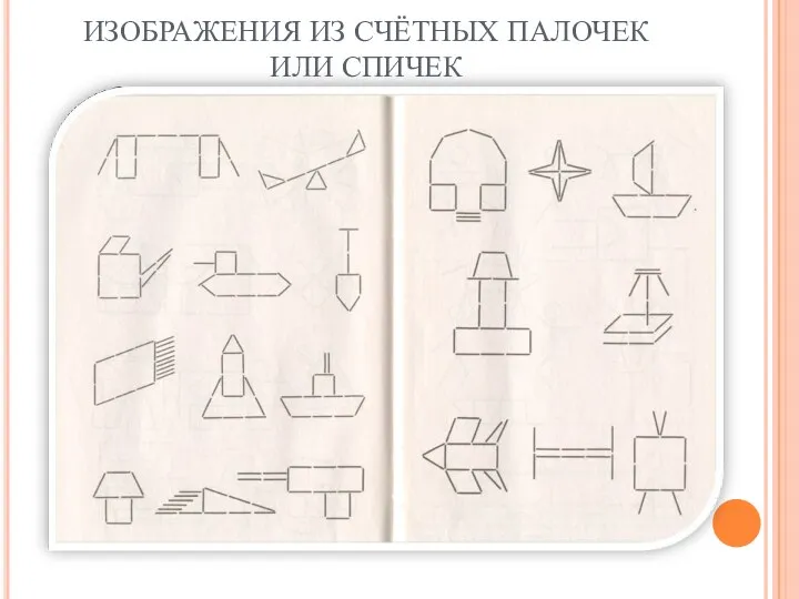 ИЗОБРАЖЕНИЯ ИЗ СЧЁТНЫХ ПАЛОЧЕК ИЛИ СПИЧЕК