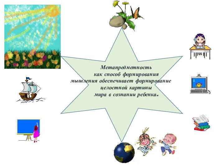 Метапредметность как способ формирования мышления обеспечивает формирование целостной картины мира в сознании ребенка.