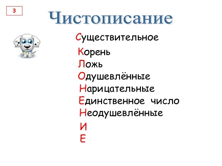 Существительное Корень Ложь Одушевлённые Нарицательные Единственное число Чистописание Неодушевлённые И Е 3