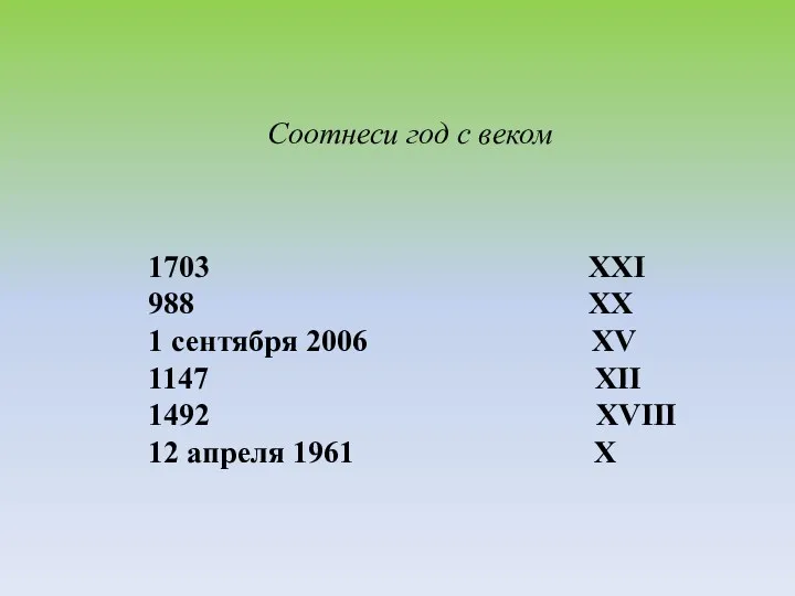 1703 XXI 988 XX 1 сентября 2006 XV 1147 XII 1492 XVIII 12