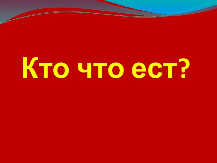 Кто что ест?