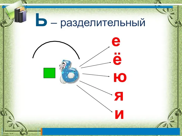 Ь – разделительный е ё ю я и