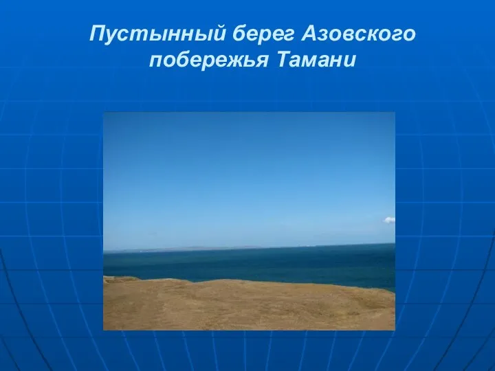 Пустынный берег Азовского побережья Тамани