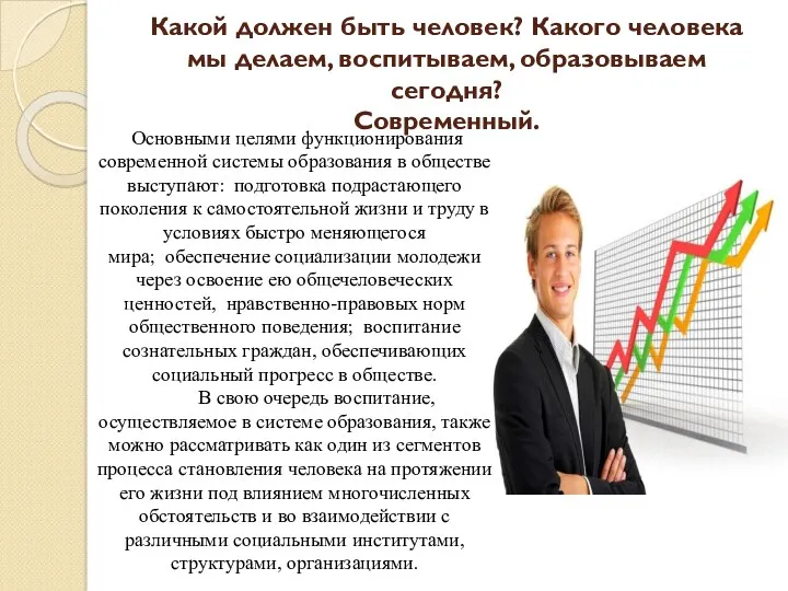 Какой должен быть человек? Какого человека мы делаем, воспитываем, образовываем