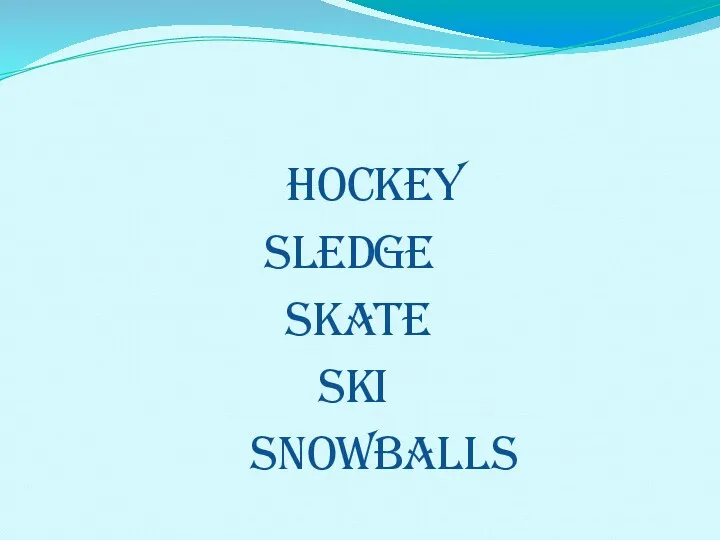 HOC SLED SKA SK SNOW KEY GE TE I BALLS