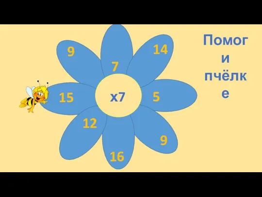 х7 5 9 7 15 9 14 12 16 Помоги пчёлке