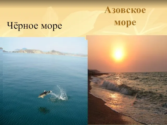 Азовское море Чёрное море