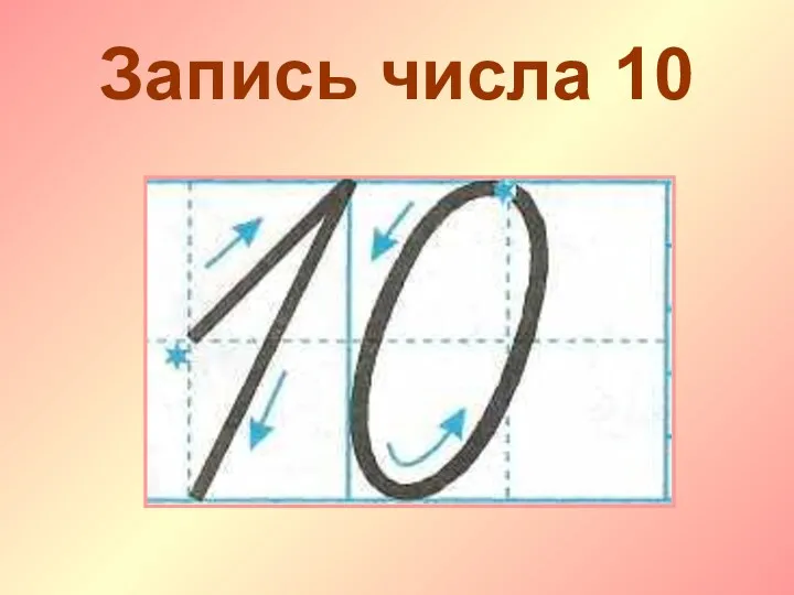 Запись числа 10