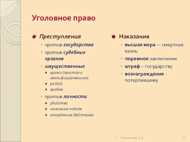 Уголовное право Преступления против государства против судебных органов имущественные кража