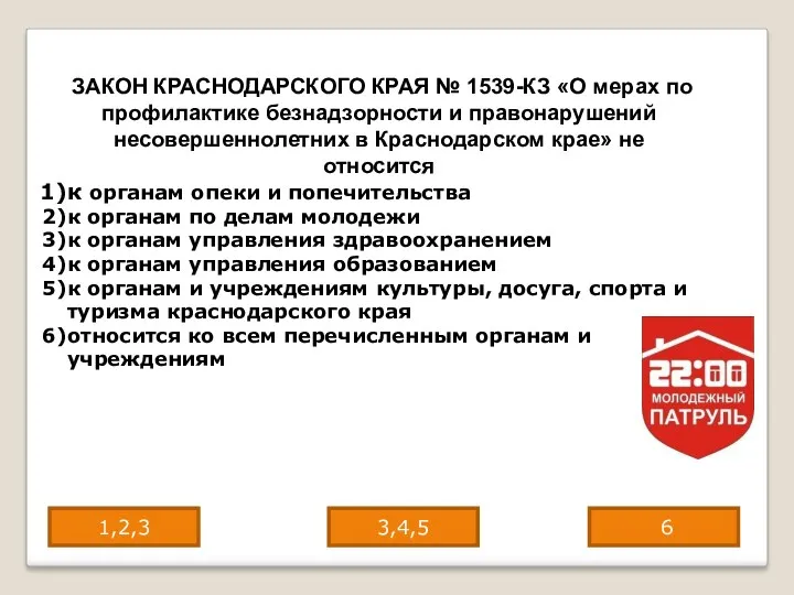 ЗАКОН КРАСНОДАРСКОГО КРАЯ № 1539-КЗ «О мерах по профилактике безнадзорности