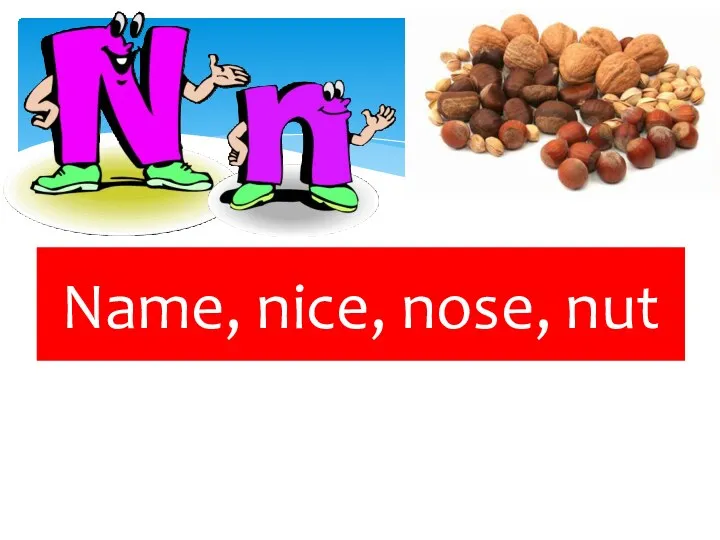 Name, nice, nose, nut