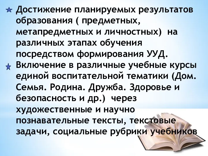 Достижение планируемых результатов образования ( предметных, метапредметных и личностных) на