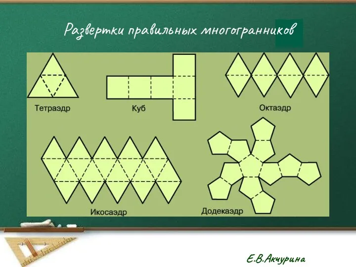 Развертки правильных многогранников