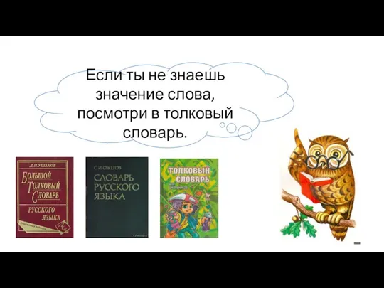 Если ты не знаешь значение слова, посмотри в толковый словарь.