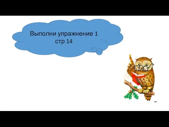 Выполни упражнение 1 стр 14