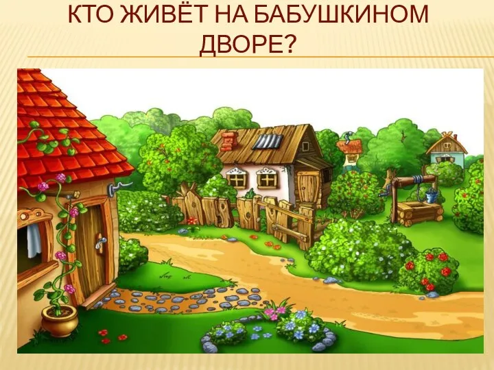 КТО ЖИВЁТ НА БАБУШКИНОМ ДВОРЕ?