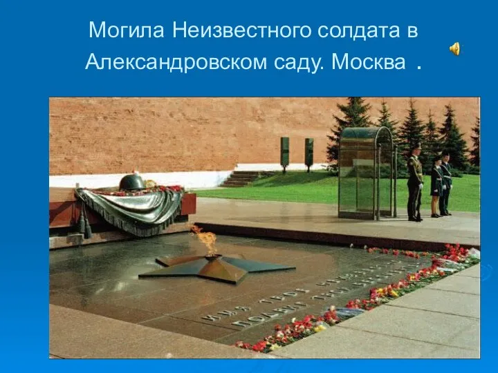 Могила Неизвестного солдата в Александровском саду. Москва .