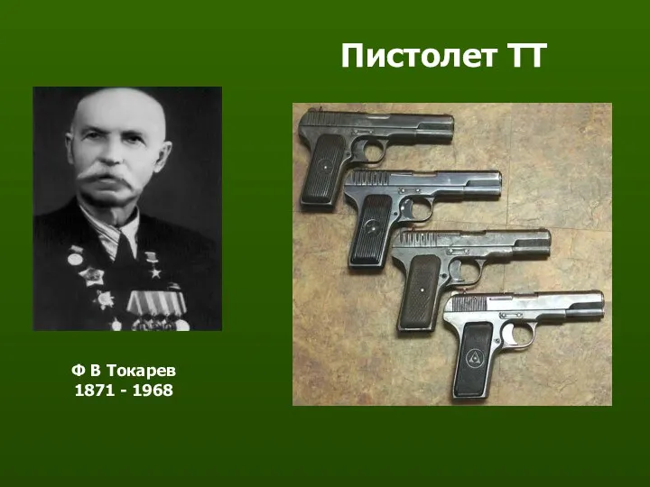 Пистолет ТТ Ф В Токарев 1871 - 1968
