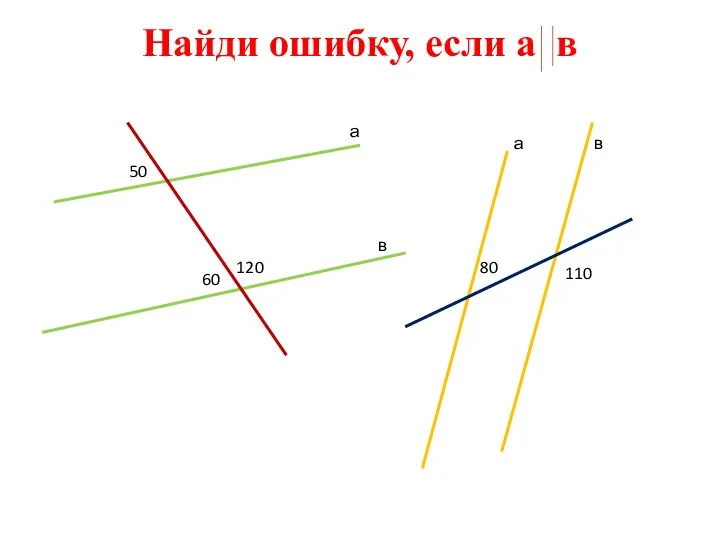 Найди ошибку, если а в а а в в 60 50 110 80 120