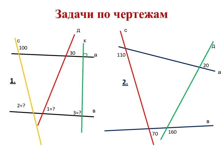 Задачи по чертежам а а в в с с д д к 2=?