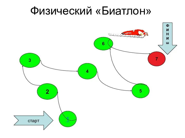 Физический «Биатлон» . 1 2 3 4 7 5 6 старт Ф И Н И ш