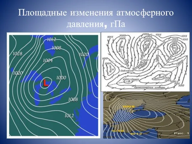 Площадные изменения атмосферного давления, гПа