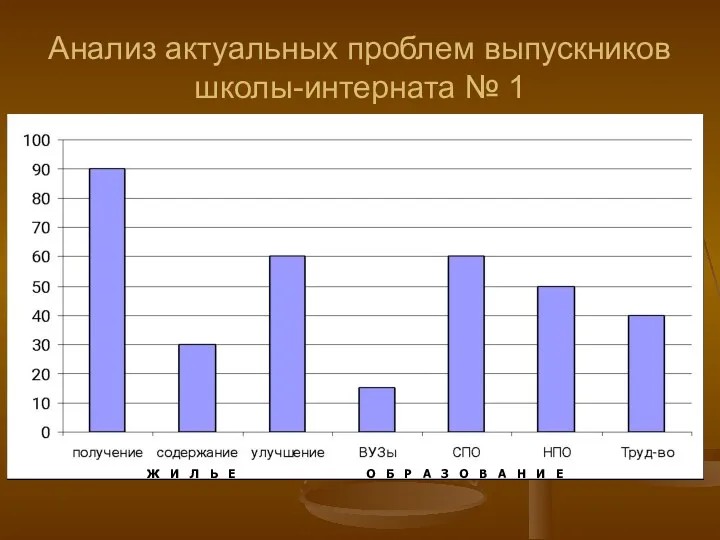 Анализ актуальных проблем выпускников школы-интерната № 1