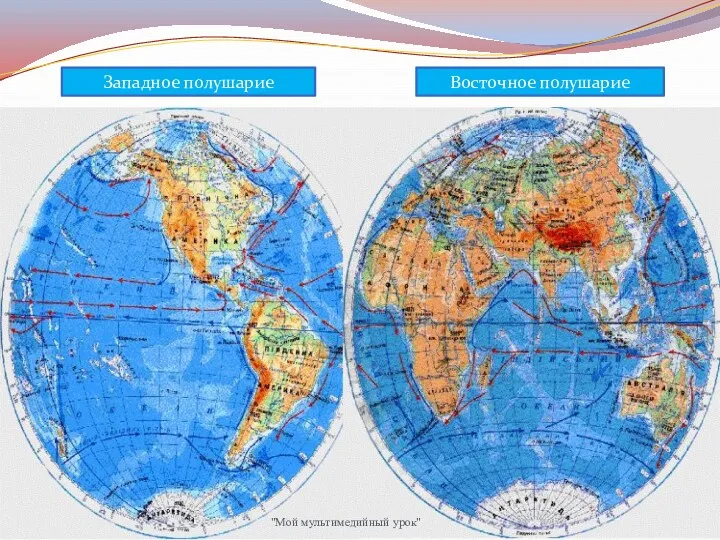 Западное полушарие Восточное полушарие РОССИЯ "Мой мультимедийный урок"