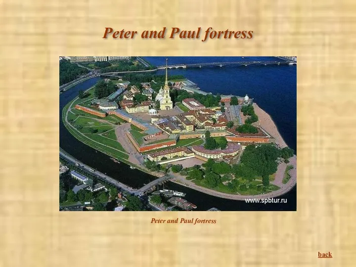 Peter and Paul fortress Peter and Paul fortress back