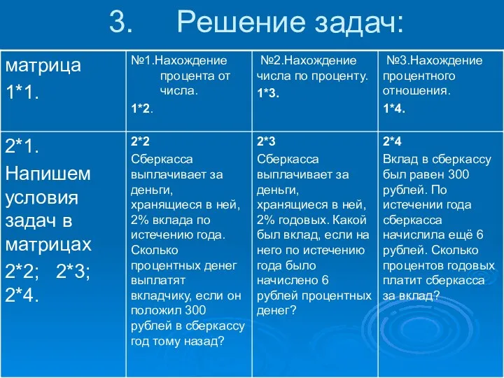 3. Решение задач: