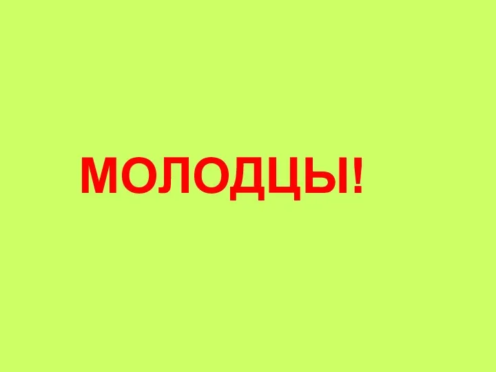 МОЛОДЦЫ!