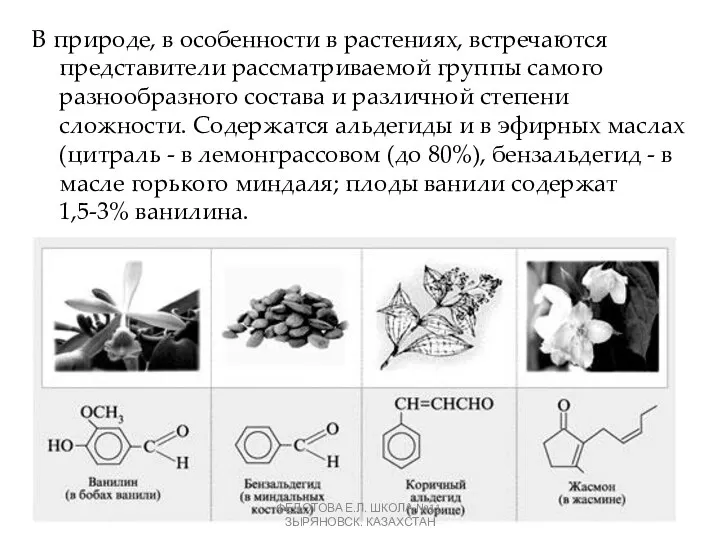 В природе, в особенности в растениях, встречаются представители рассматриваемой группы самого разнообразного состава