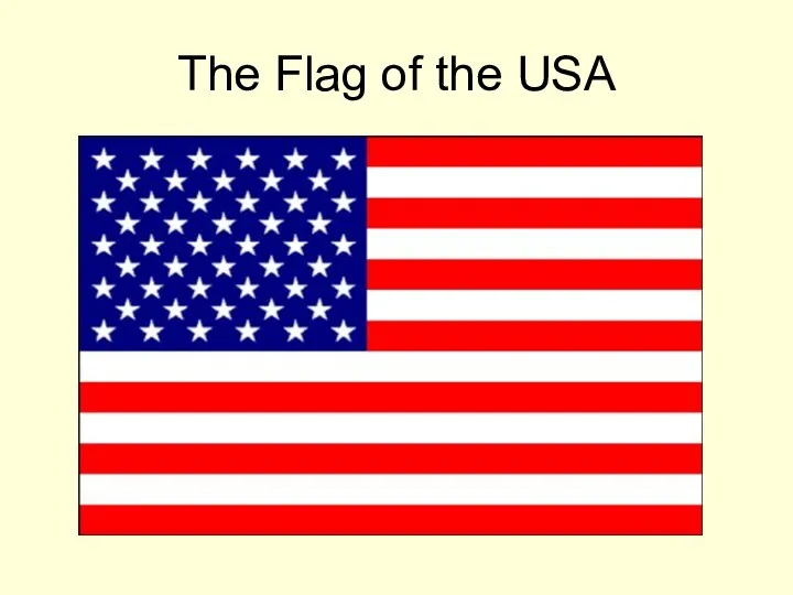 The Flag of the USA