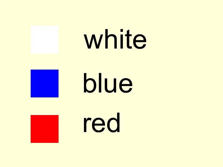 white blue red