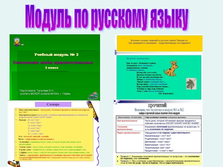 Модуль по русскому языку