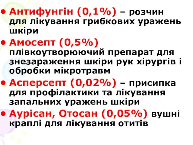 Антифунгін (0,1%) – розчин для лікування грибкових уражень шкіри Амосепт