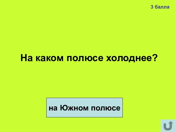 3 балла на Южном полюсе На каком полюсе холоднее?