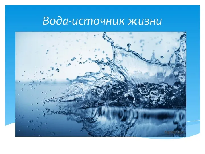 Вода-источник жизни