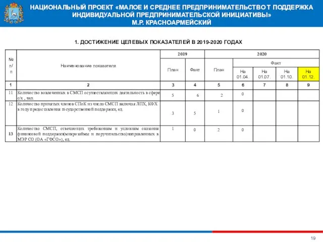 НАЦИОНАЛЬНЫЙ ПРОЕКТ «МАЛОЕ И СРЕДНЕЕ ПРЕДПРИНИМАТЕЛЬСТВО Т ПОДДЕРЖКА ИНДИВИДУАЛЬНОЙ ПРЕДПРИНИМАТЕЛЬСКОЙ