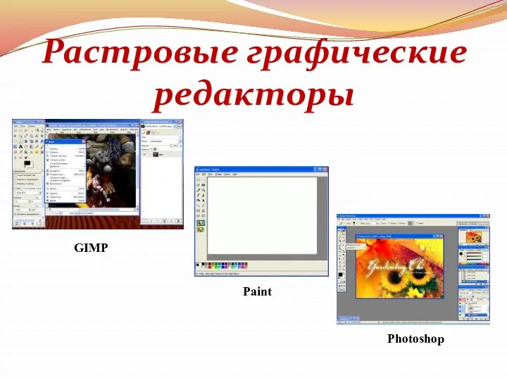 GIMP Paint Photoshop Растровые графические редакторы