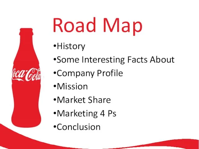History Some Interesting Facts About Company Profile Mission Market Share Marketing 4 Ps Conclusion Road Map