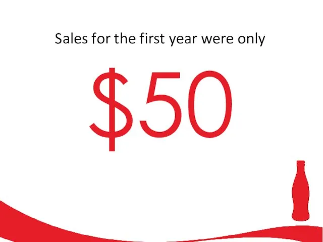 Sales for the first year were only $50