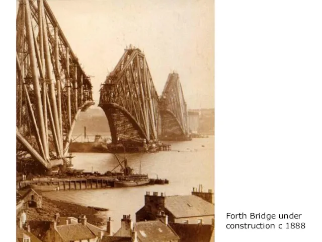 Forth Bridge under construction c 1888