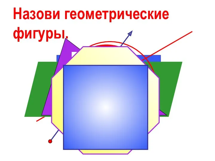 Назови геометрические фигуры.