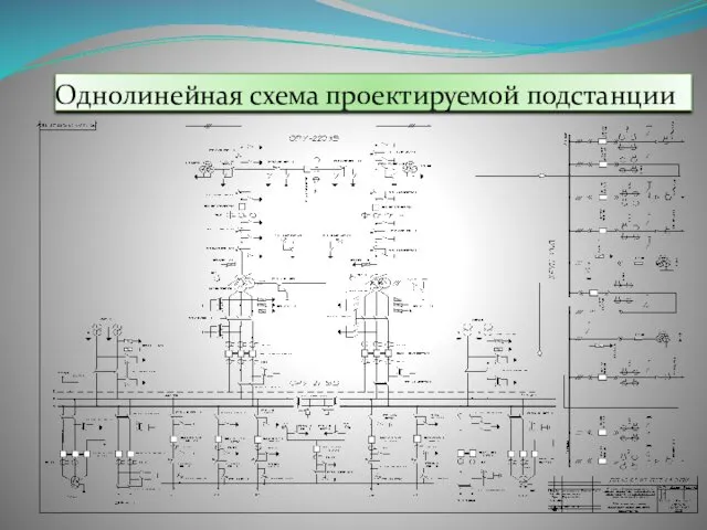 Однолинейная схема проектируемой подстанции