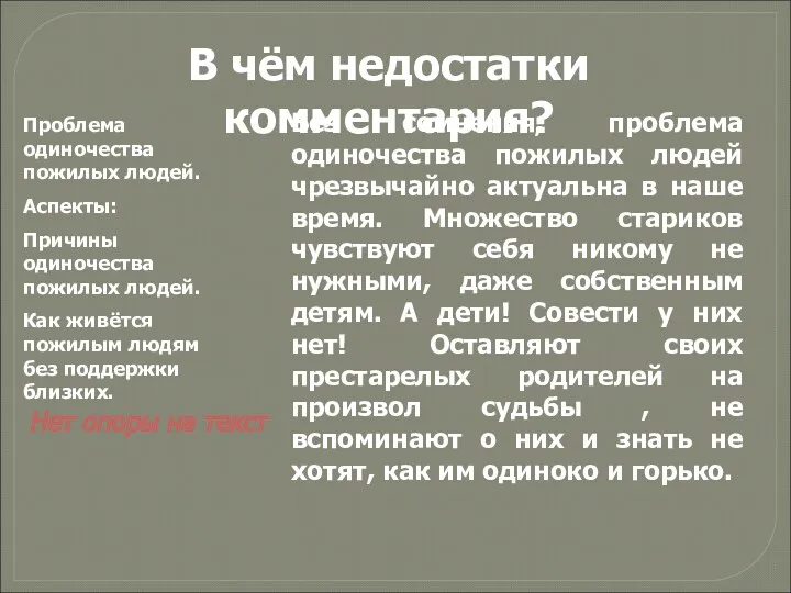 Без сомнения, проблема одиночества пожилых людей чрезвычайно актуальна в наше