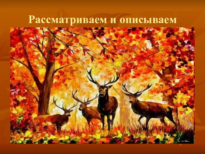 Рассматриваем и описываем