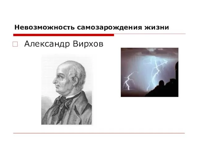 Невозможность самозарождения жизни Александр Вирхов