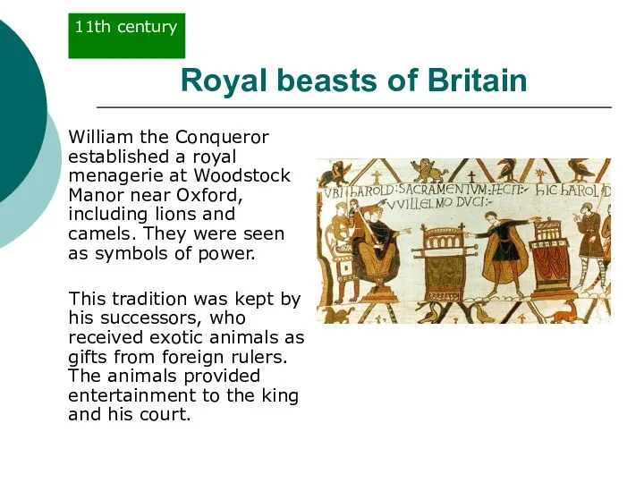 Royal beasts of Britain William the Conqueror established a royal